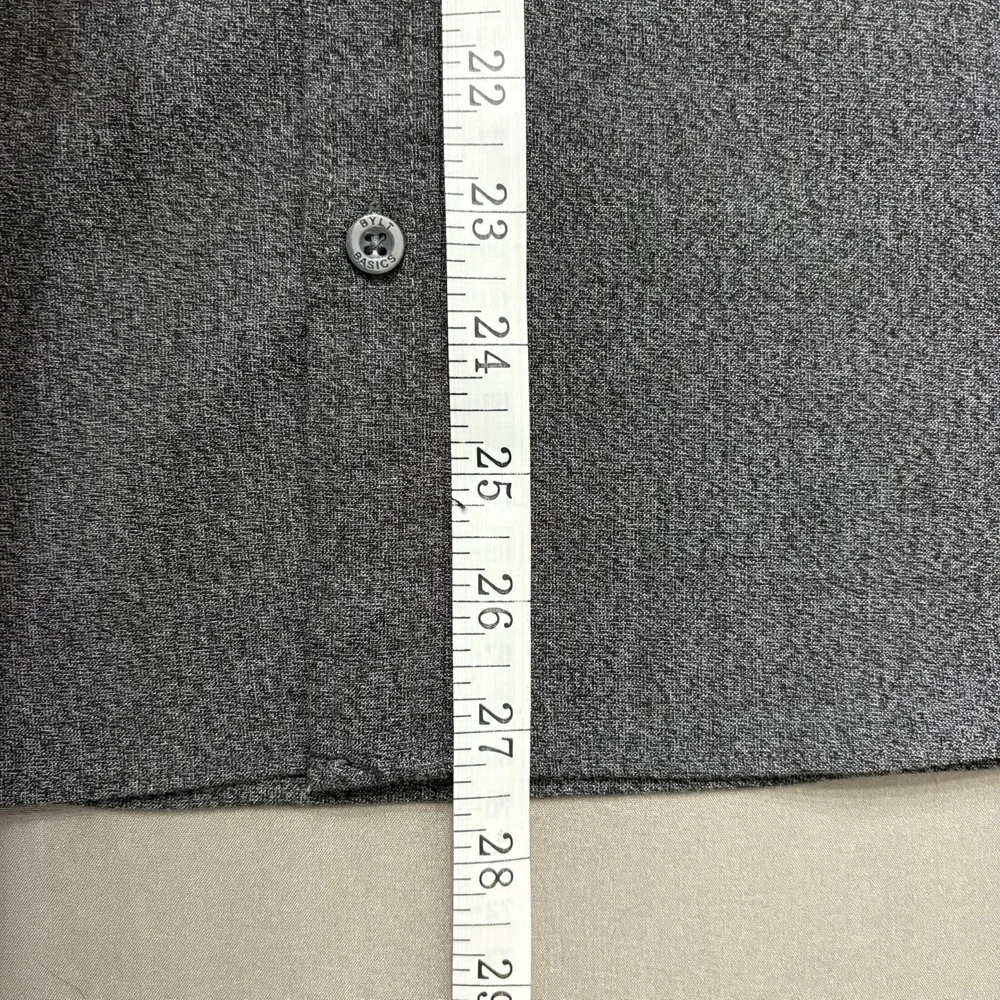 BYLT Premium Basics Vista Long Sleeve Button Down Shirt Gray Heather Mens Small